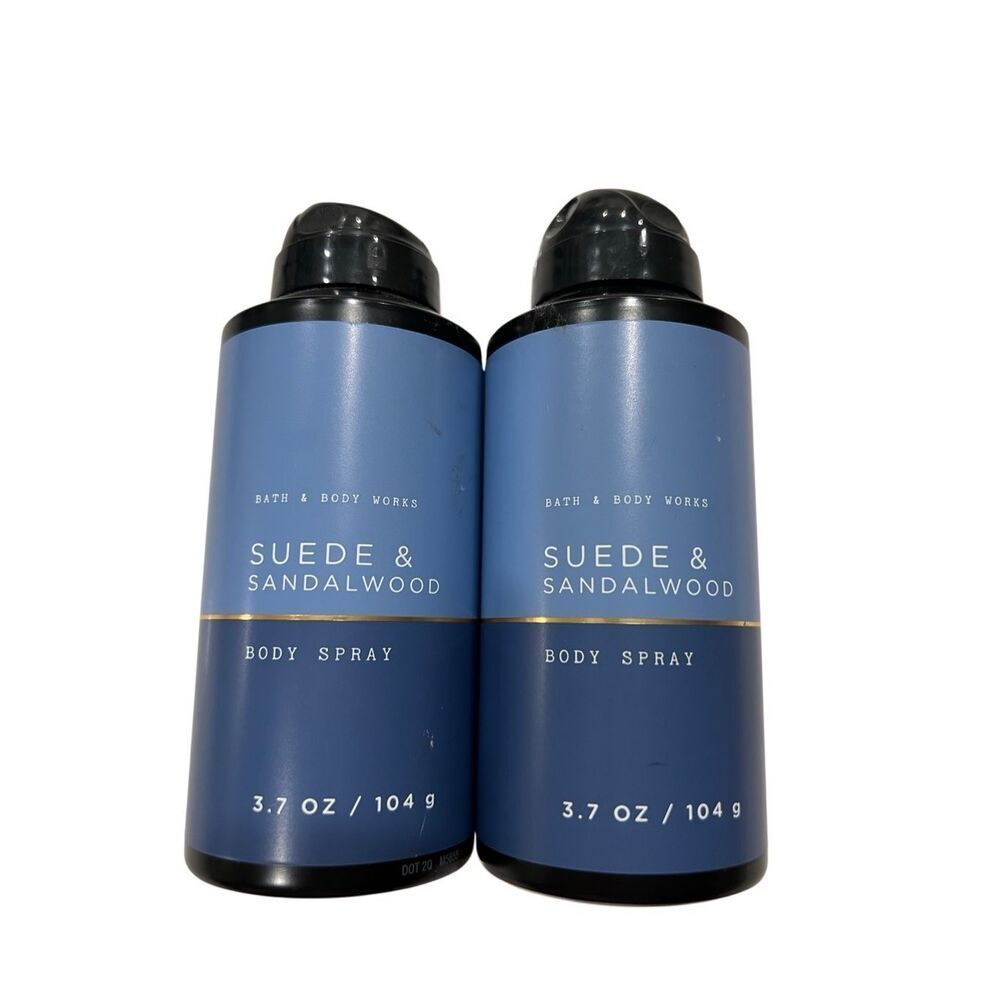 Set Of 2 Bath & Body Works Men's Suede & Sandalwood Body Spray Sz 3.7 fl oz NWOT